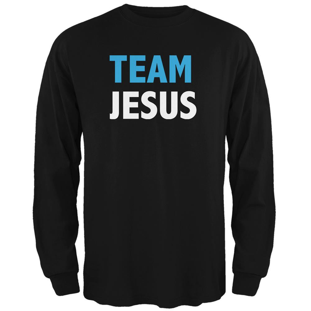 Team Jesus Black Adult Long Sleeve T-Shirt Men's Long Sleeves Old Glory 2XL Black