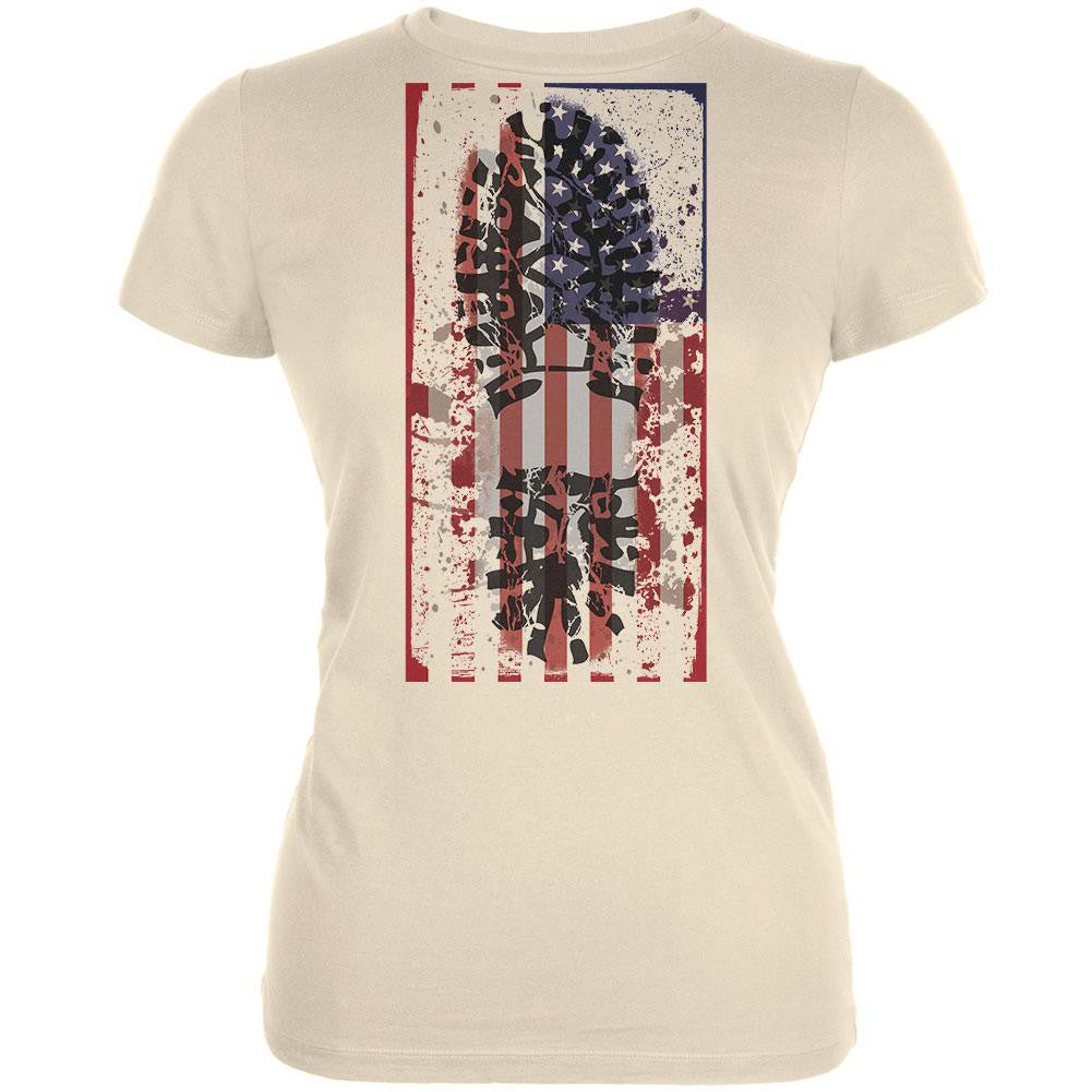 American Work Force Union Cream Juniors Soft T-Shirt Juniors T-Shirts Old Glory LG Off-White