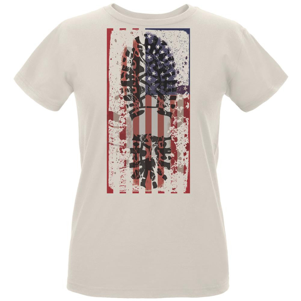 American Work Force Union Natural Womens Organic T-Shirt Women's T-Shirts Old Glory LG Off-White