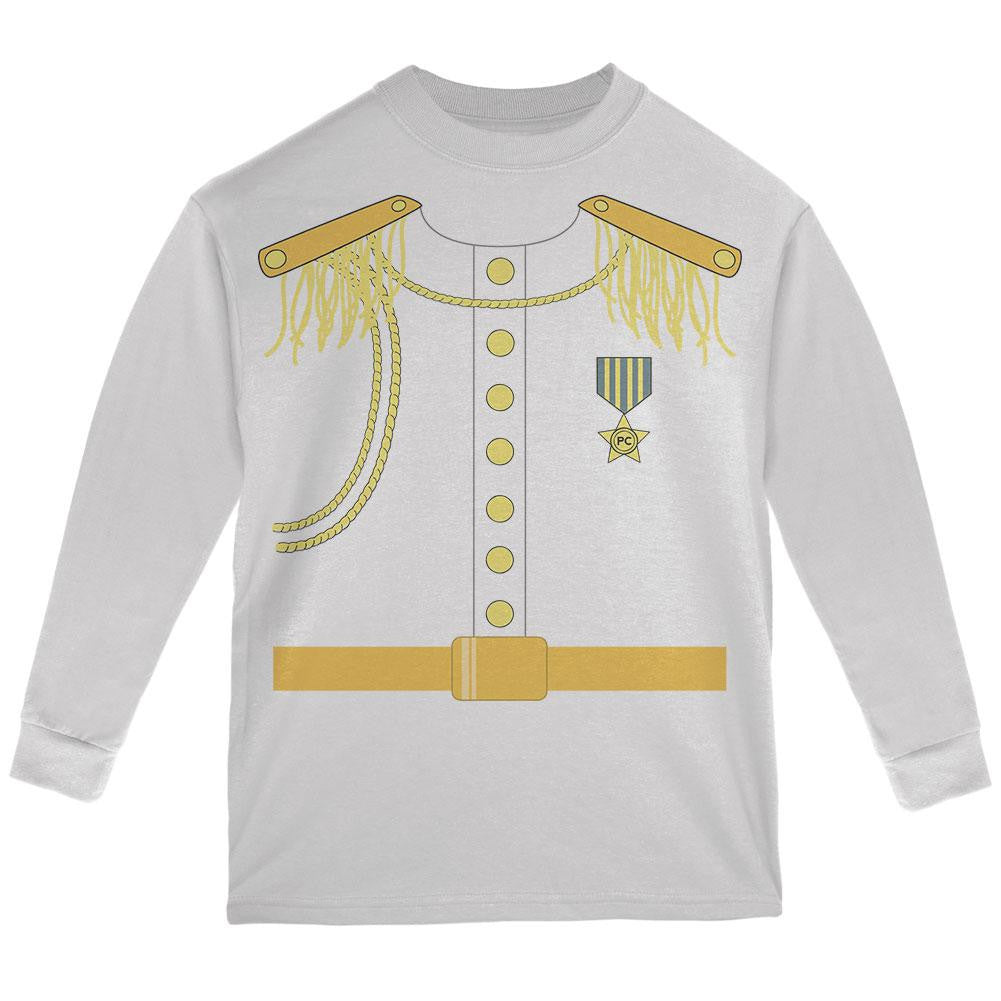 Prince Charming Costume White Youth Long Sleeve T-Shirt Youth Long Sleeves Old Glory