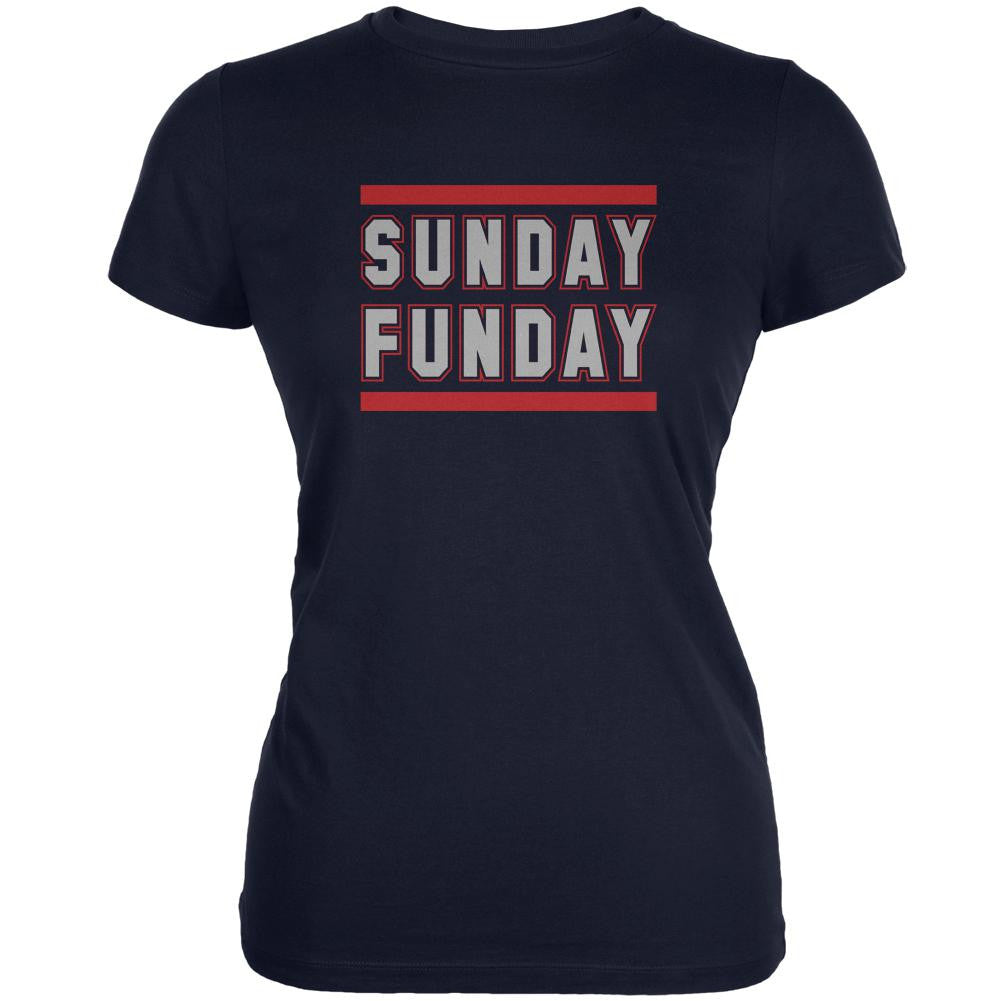 Sunday Funday New York Navy Juniors Soft T-Shirt Juniors T-Shirts Old Glory 2XL Blue