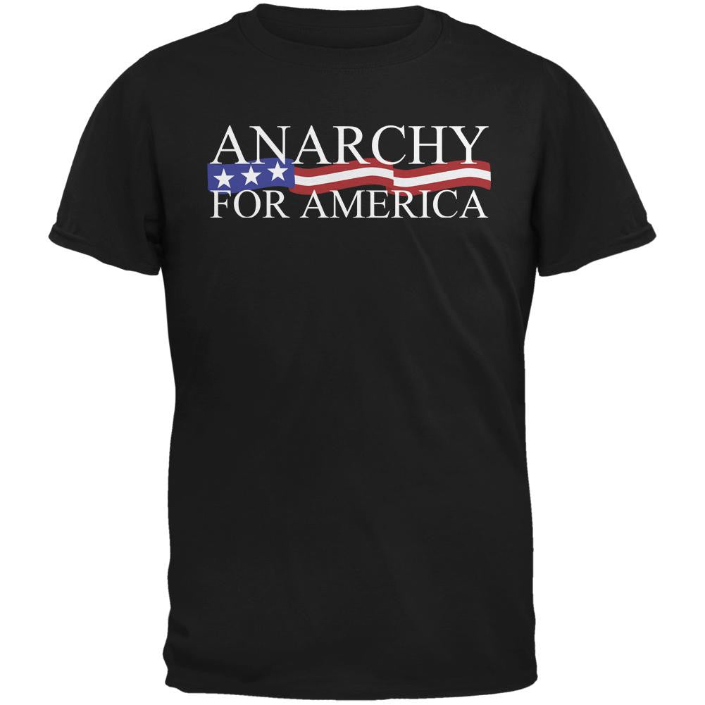 Election Anarchy for America Black Adult T-Shirt Men's T-Shirts Old Glory 2XL Black