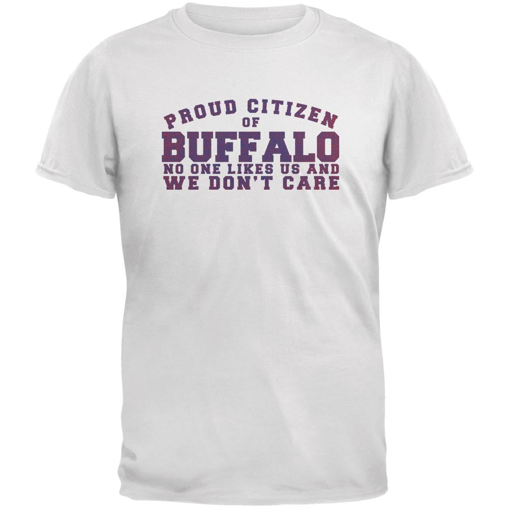 Proud No One Likes Buffalo White Youth T-Shirt Youth T-Shirts Old Glory LG White