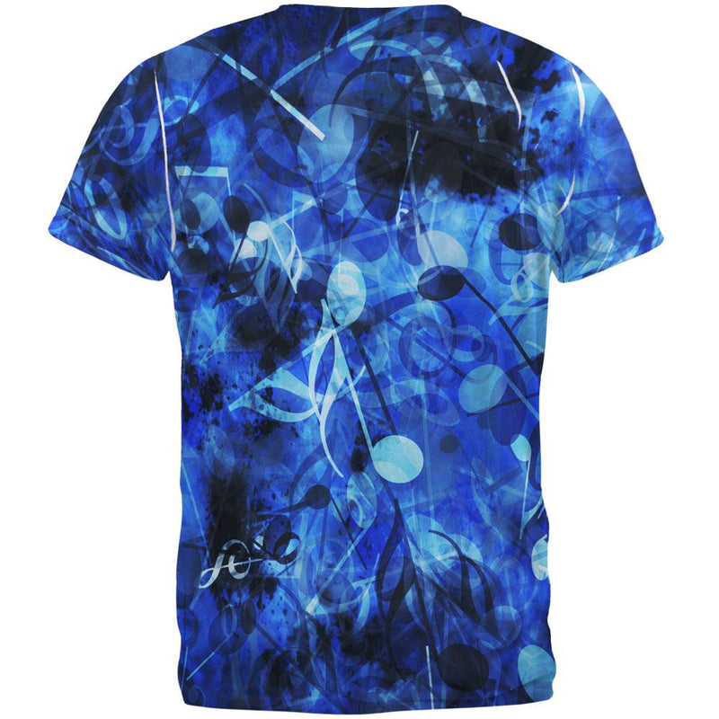 Blues Music Medley All Over Adult T-Shirt Men's T-Shirts Old Glory
