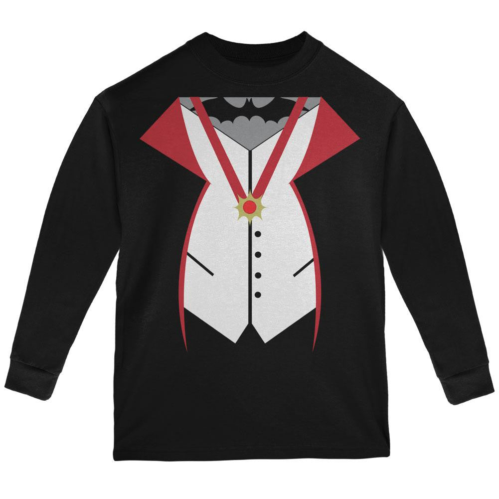 Halloween Vampire Costume Black Youth Long Sleeve T-Shirt Youth Long Sleeves Old Glory