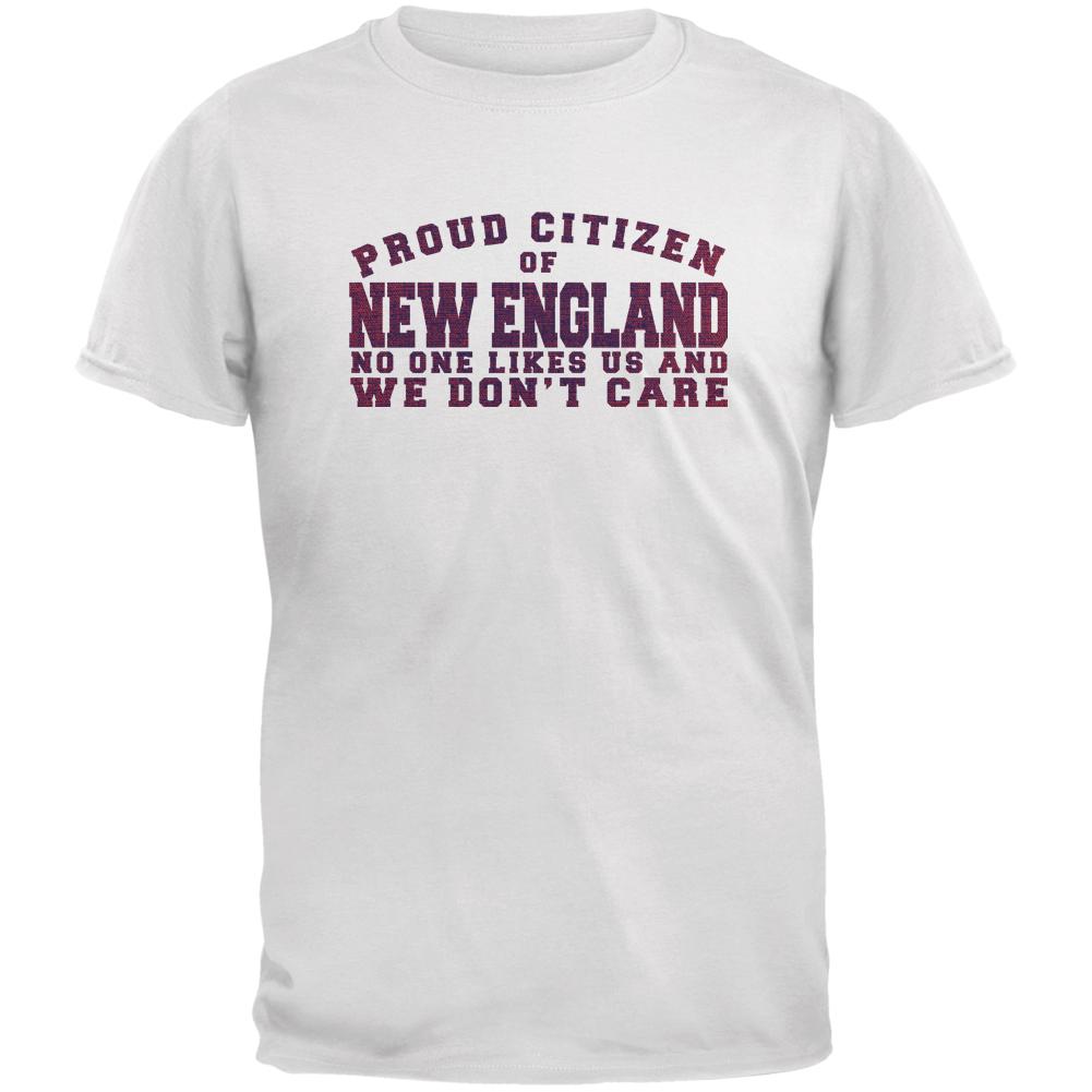 Proud No One Likes New England White Youth T-Shirt Youth T-Shirts Old Glory LG White