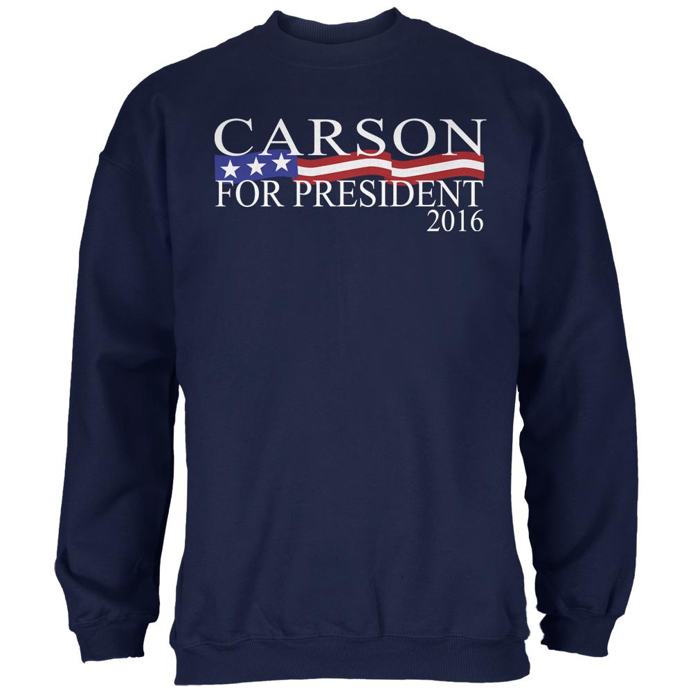 Election 2016 President Ben Carson Navy Adult Sweatshirt Men's Sweatshirts Old Glory 2XL Blue