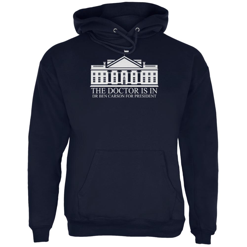 Election Ben Carson Doctor Is In White House Navy Adult Hoodie Men's Hoodies Old Glory 2XL Blue