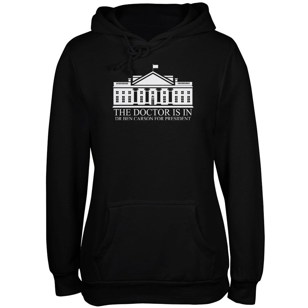 Election Ben Carson Doctor Is In White House Navy Juniors Soft Hoodie Juniors Hoodies Old Glory 2XL Blue