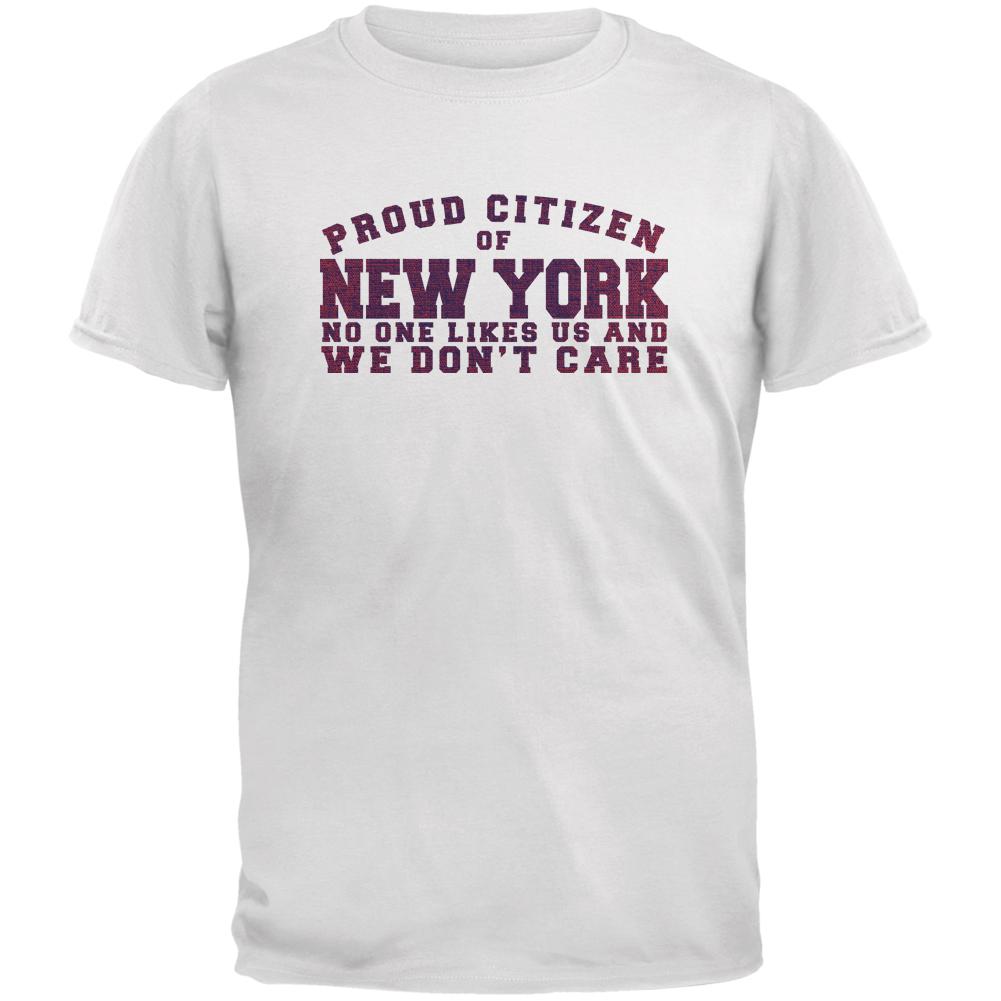 Proud No One Likes New York White Youth T-Shirt Youth T-Shirts Old Glory LG White