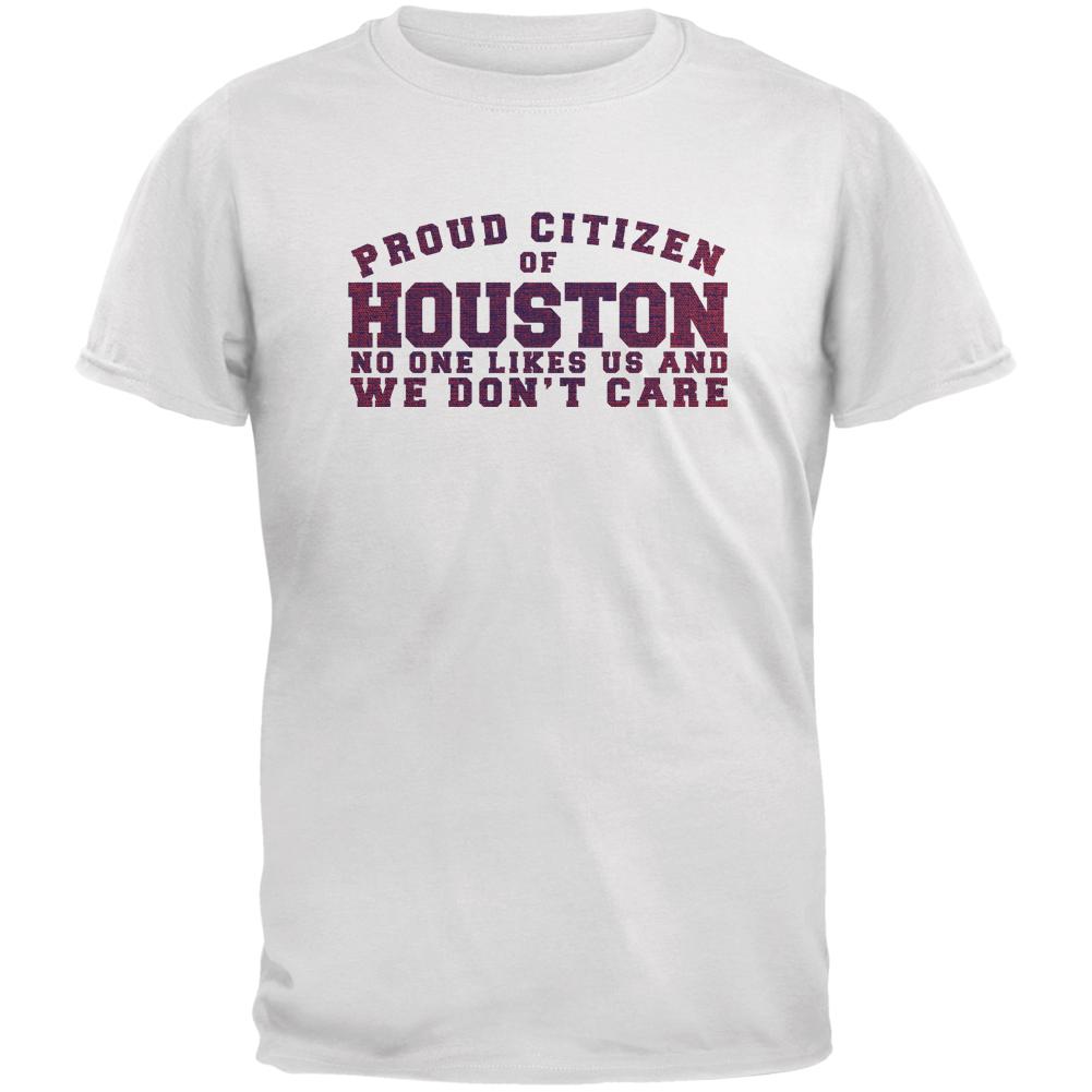 Proud No One Likes Houston White Youth T-Shirt Youth T-Shirts Old Glory LG White