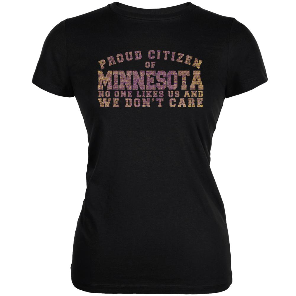 Proud No One Likes Minnesota Black Juniors Soft T-Shirt Juniors T-Shirts Old Glory 2XL Black