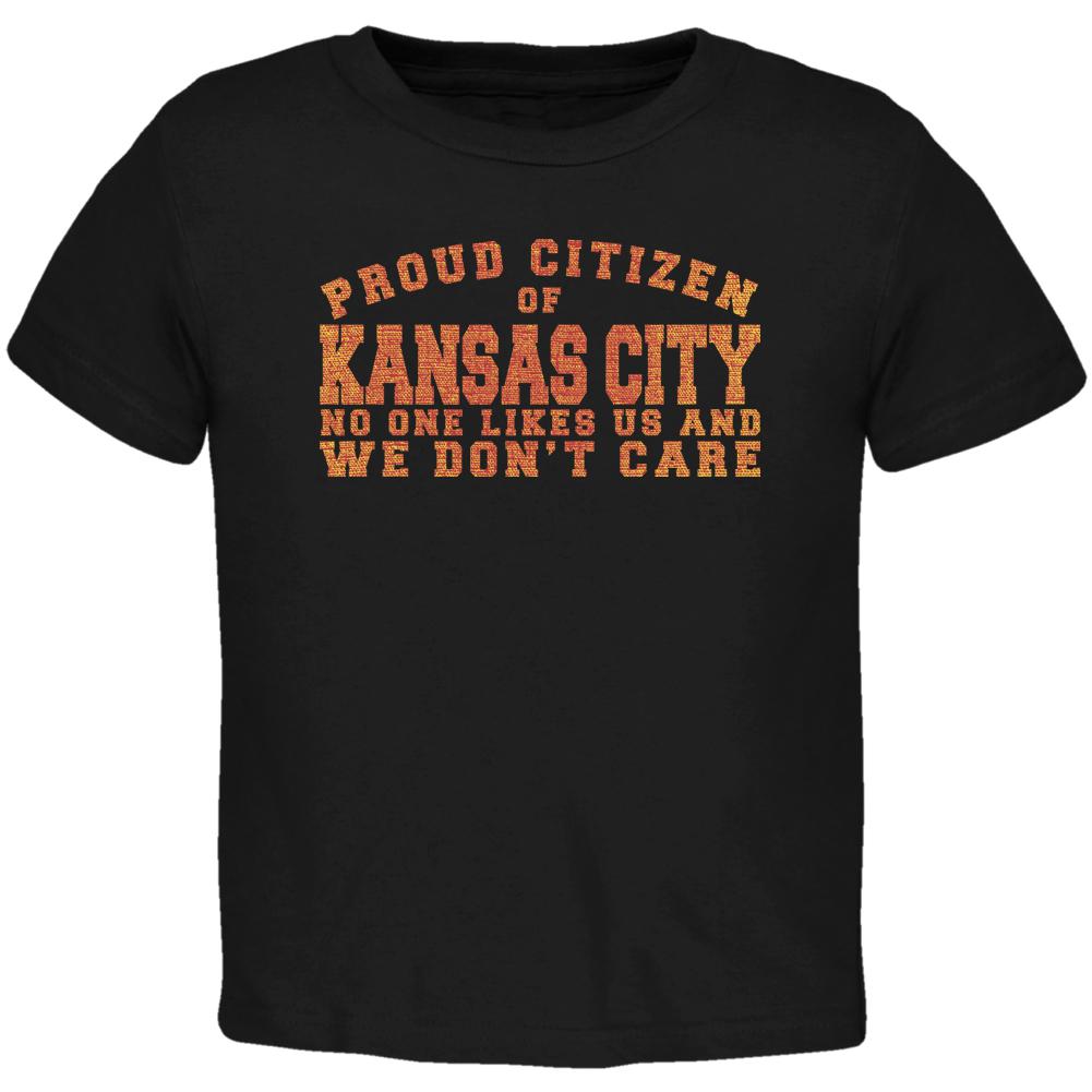 Proud No One Likes Kansas City Black Toddler T-Shirt Toddler T-Shirts Old Glory 2T Black