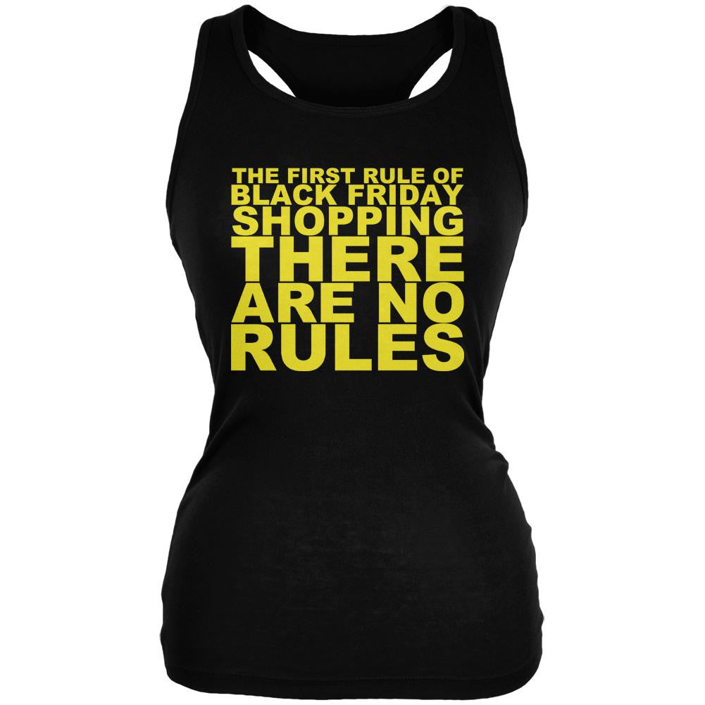 Black Friday No Rules Funny Black Juniors Soft Tank Top Juniors Tank Tops Old Glory 2XL Black