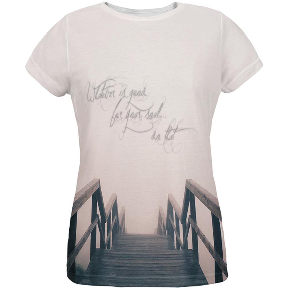 Whatever is Good for Your Soul All Over Womens T-Shirt Women's T-Shirts Old Glory 2XL Multi