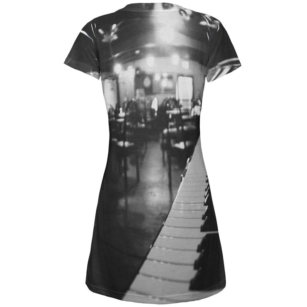 Words Fail Music Speaks Juniors V-Neck Beach Cover-Up Dress Juniors Dresses Old Glory