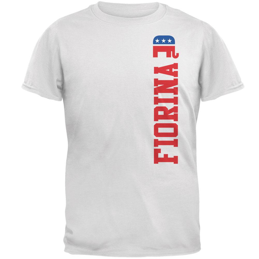 Election 2016 Team Carly Fiorina White Adult T-Shirt Men's T-Shirts Old Glory 2XL White