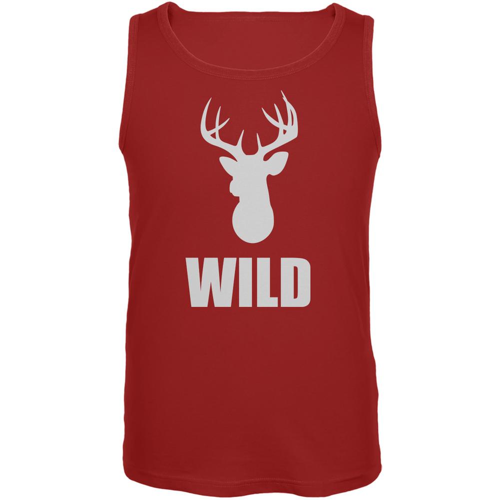 Buck Wild Red Adult Tank Top Men's Tank Tops Old Glory 2XL Red