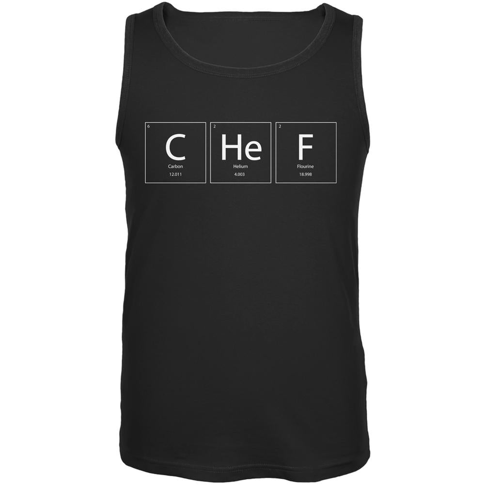 Chef Periodic Table Black Adult Tank Top Men's Tank Tops Old Glory 2XL Black