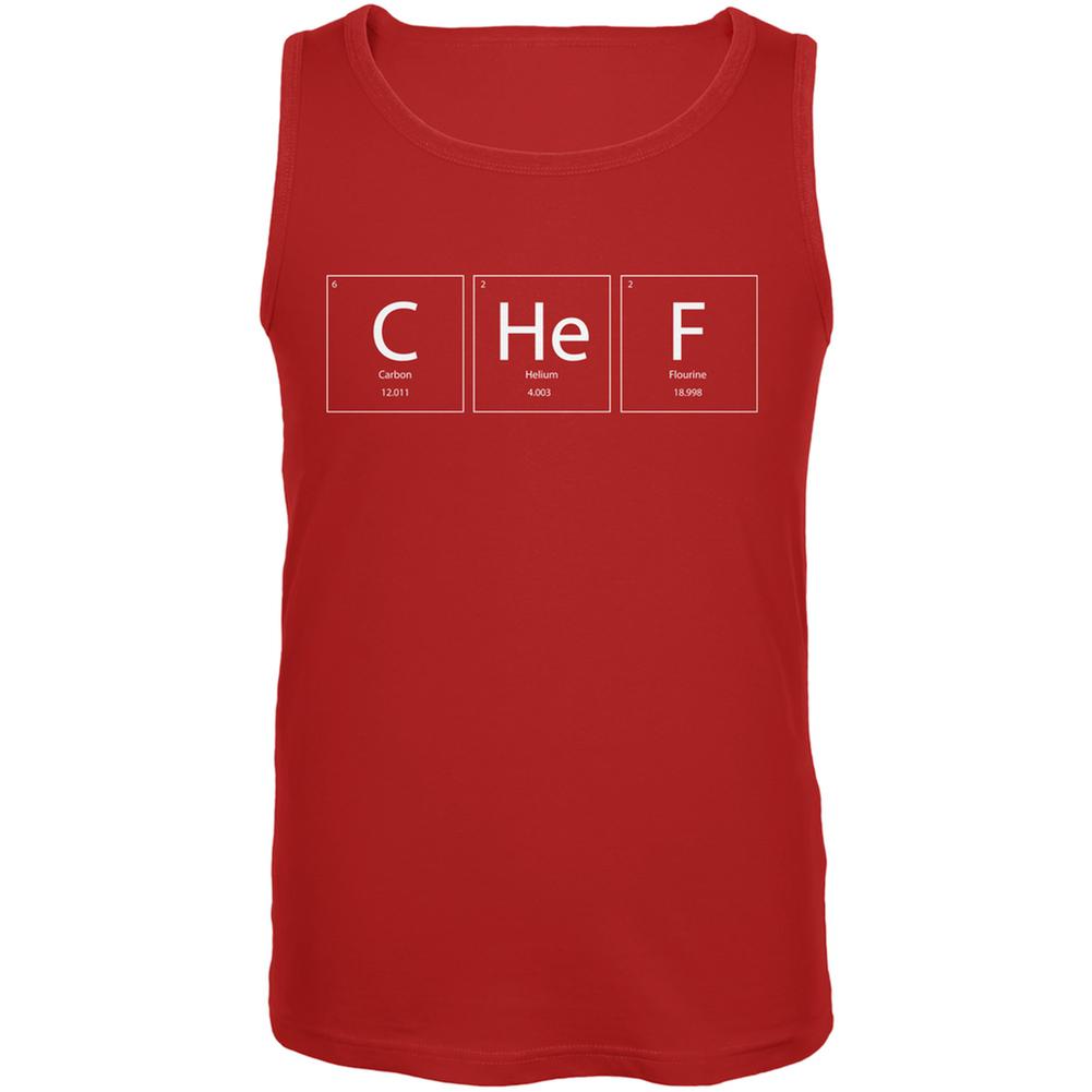 Chef Periodic Table Red Adult Tank Top Men's Tank Tops Old Glory 2XL Red