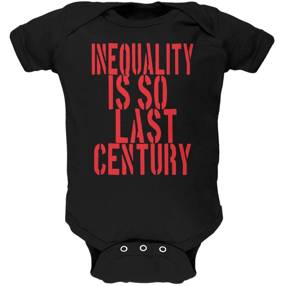 Inequality is so Last Century Black Soft Baby One Piece Baby One Piece Old Glory 0-3M Black