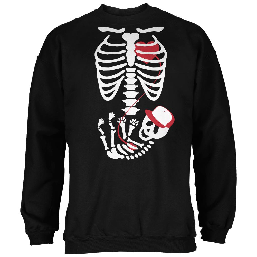 Halloween Baby Boy Skeleton Black Adult Sweatshirt Men's Sweatshirts Old Glory 2XL Black