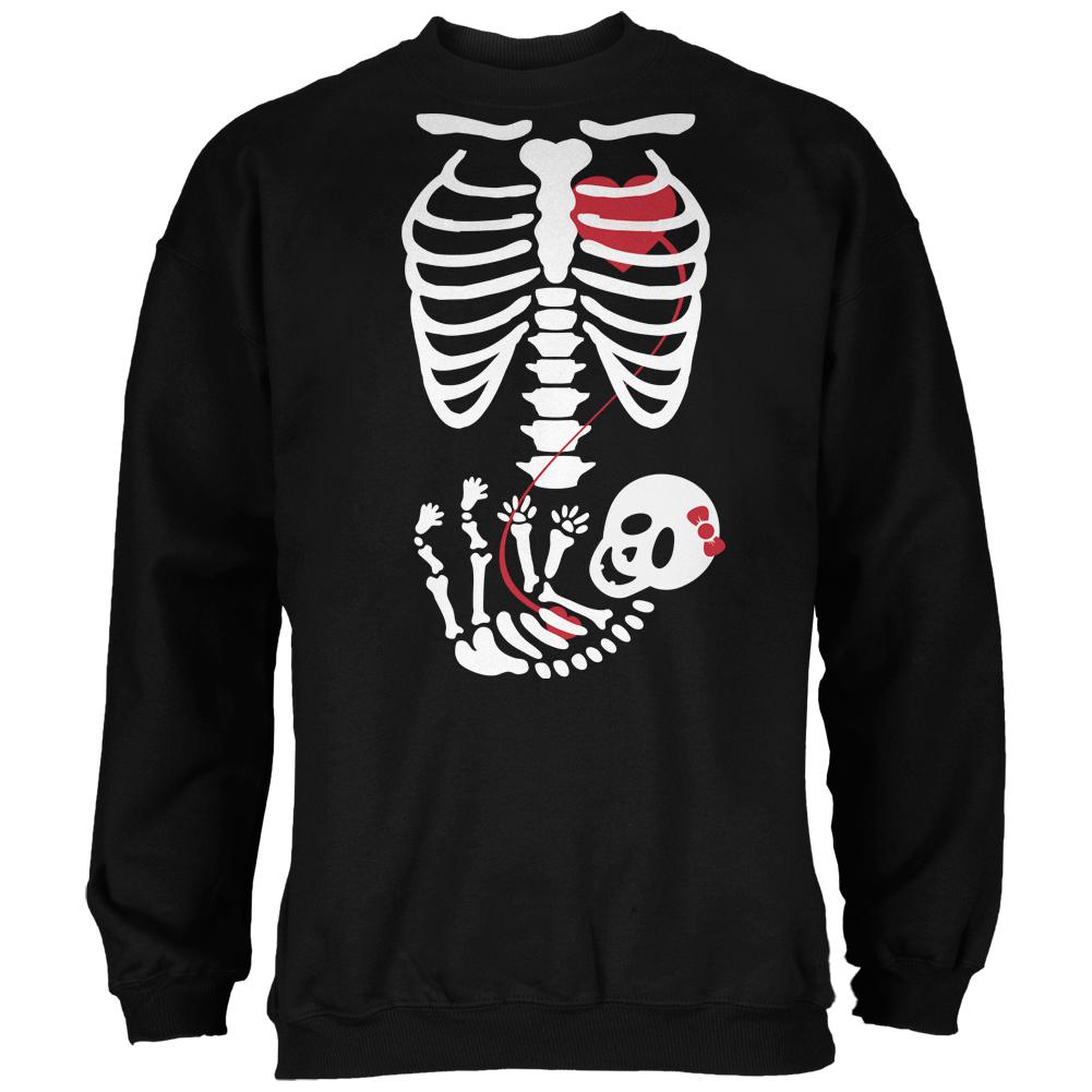 Halloween Baby Girl Skeleton Black Adult Sweatshirt Men's Sweatshirts Old Glory 2XL Black