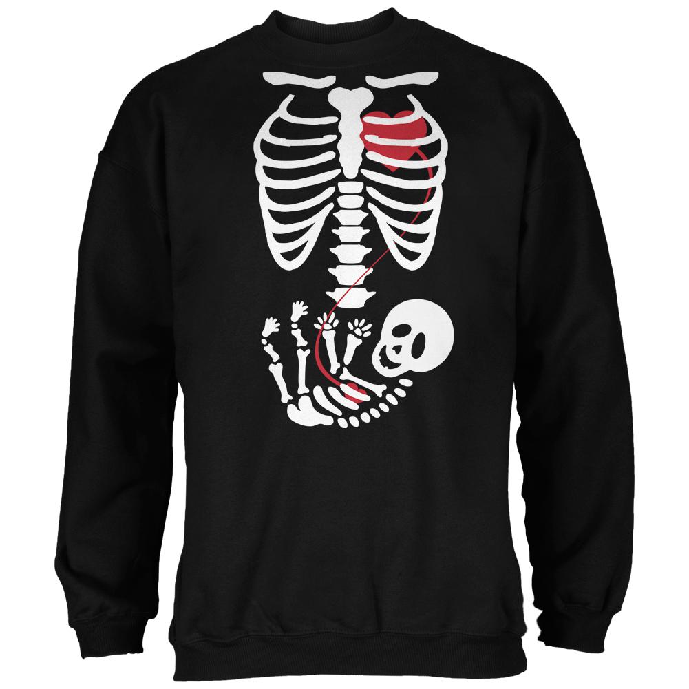 Halloween Baby Skeleton Black Adult Sweatshirt Men's Sweatshirts Old Glory 2XL Black