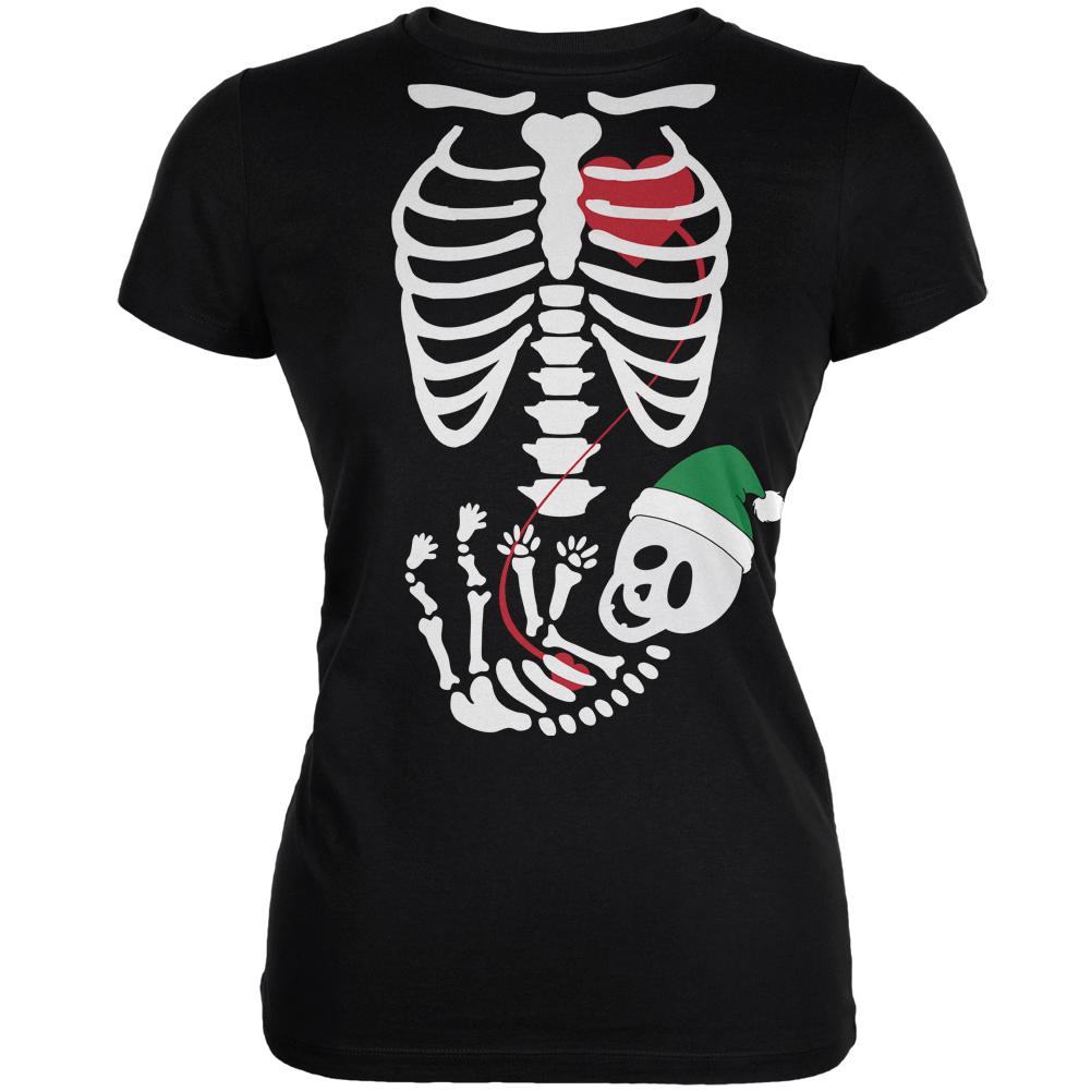 Halloween Elf Baby Skeleton Black Juniors Soft T-Shirt Juniors T-Shirts Old Glory 2XL Black