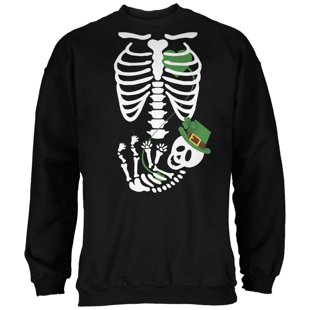Halloween Irish Baby Skeleton Black Adult Sweatshirt Men's Sweatshirts Old Glory 2XL Black