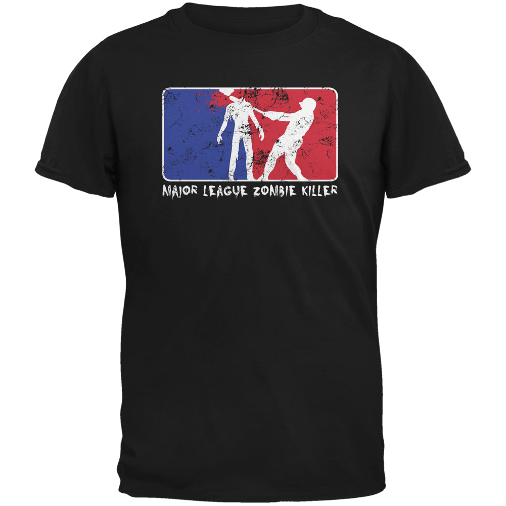 Halloween Major League Zombie Killer Black Youth T-Shirt Youth T-Shirts Old Glory YLG Black