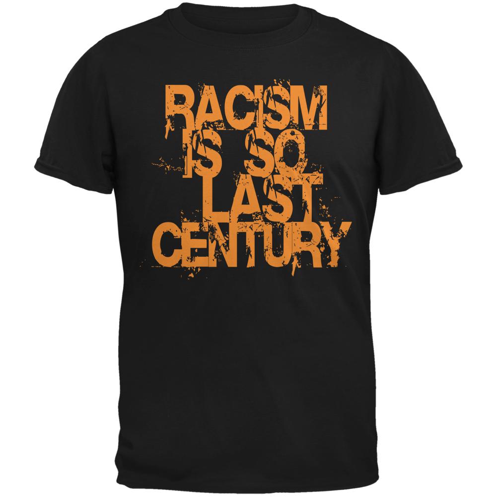 Racism is so Last Century Black Youth T-Shirt Youth T-Shirts Old Glory LG Black