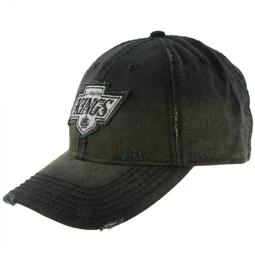 Los Angeles Kings - Nero Logo Adult Adjustable Baseball Cap Adjustable Baseball Caps Old Glory OS Black