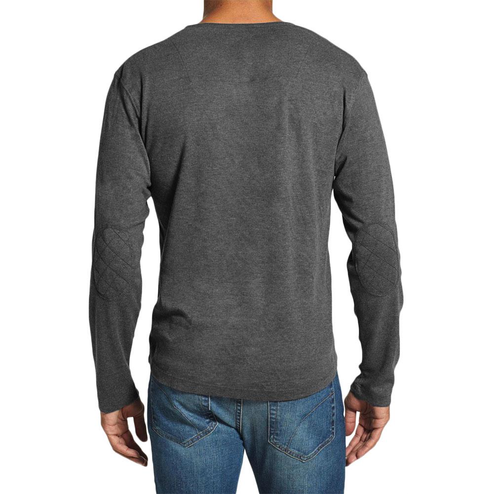 Boston Bruins - Chest Logo Primo Adult Henley Long Sleeve T-Shirt Men's Long Sleeves Boston Bruins
