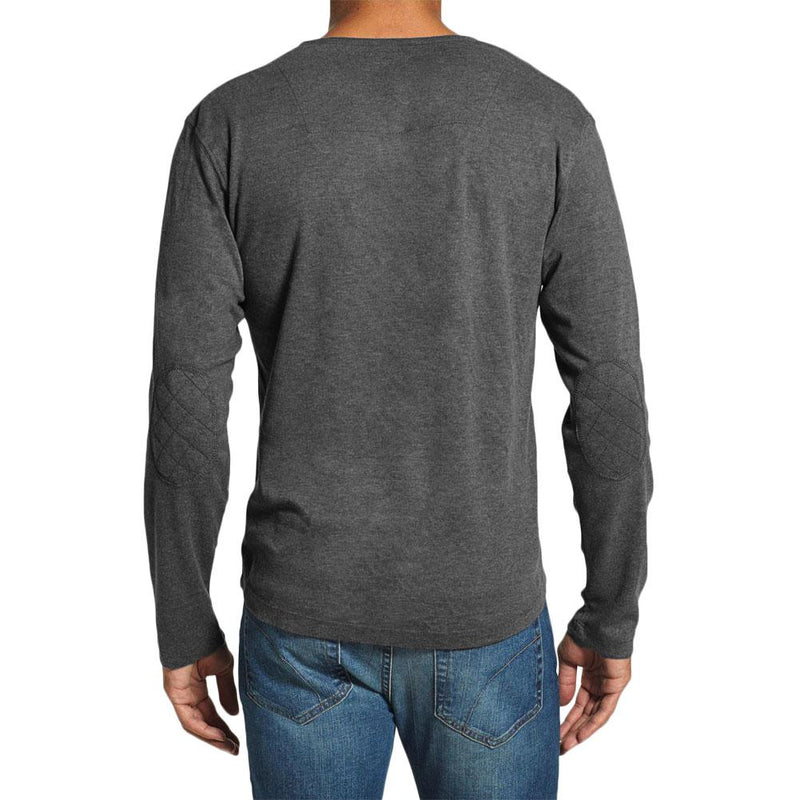 Boston Bruins - Chest Logo Primo Adult Henley Long Sleeve T-Shirt Men's Long Sleeves Boston Bruins