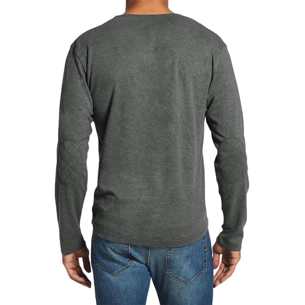 Detroit Red Wings - Chest Logo Primo Adult Henley Long Sleeve T-Shirt Men's Long Sleeves Detroit Red Wings