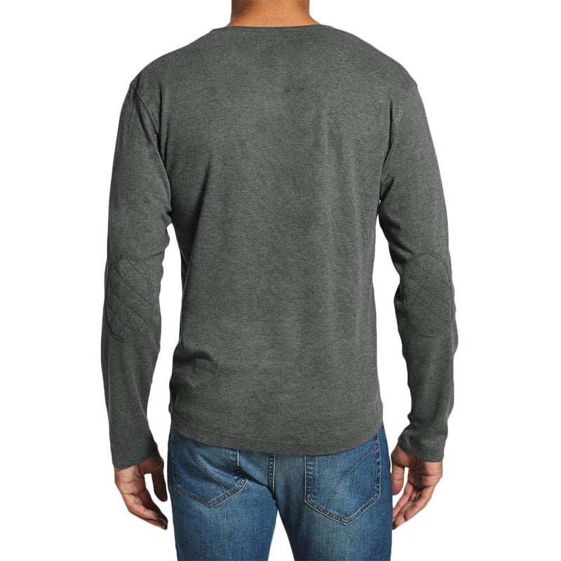 Detroit Red Wings - Chest Logo Primo Adult Henley Long Sleeve T-Shirt Men's Long Sleeves Detroit Red Wings