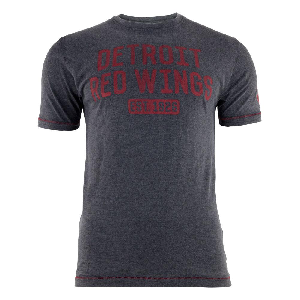 Detroit Red Wings - Est 1926 Hoist Premium Adult T-Shirt Men's T-Shirts Detroit Red Wings 2XL Black
