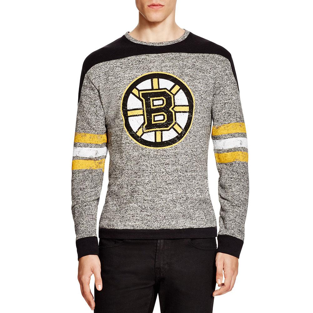 Boston Bruins - Logo Preston TC French Terry Adult Sweatshirt Men's Sweatshirts Boston Bruins 2XL Grey