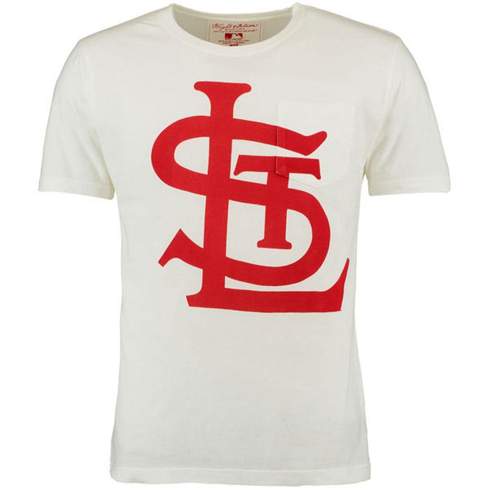 St Louis Cardinals - Logo The Heavy Vintage Pocket Adult T-Shirt Men's T-Shirts St. Louis Cardinals MD White
