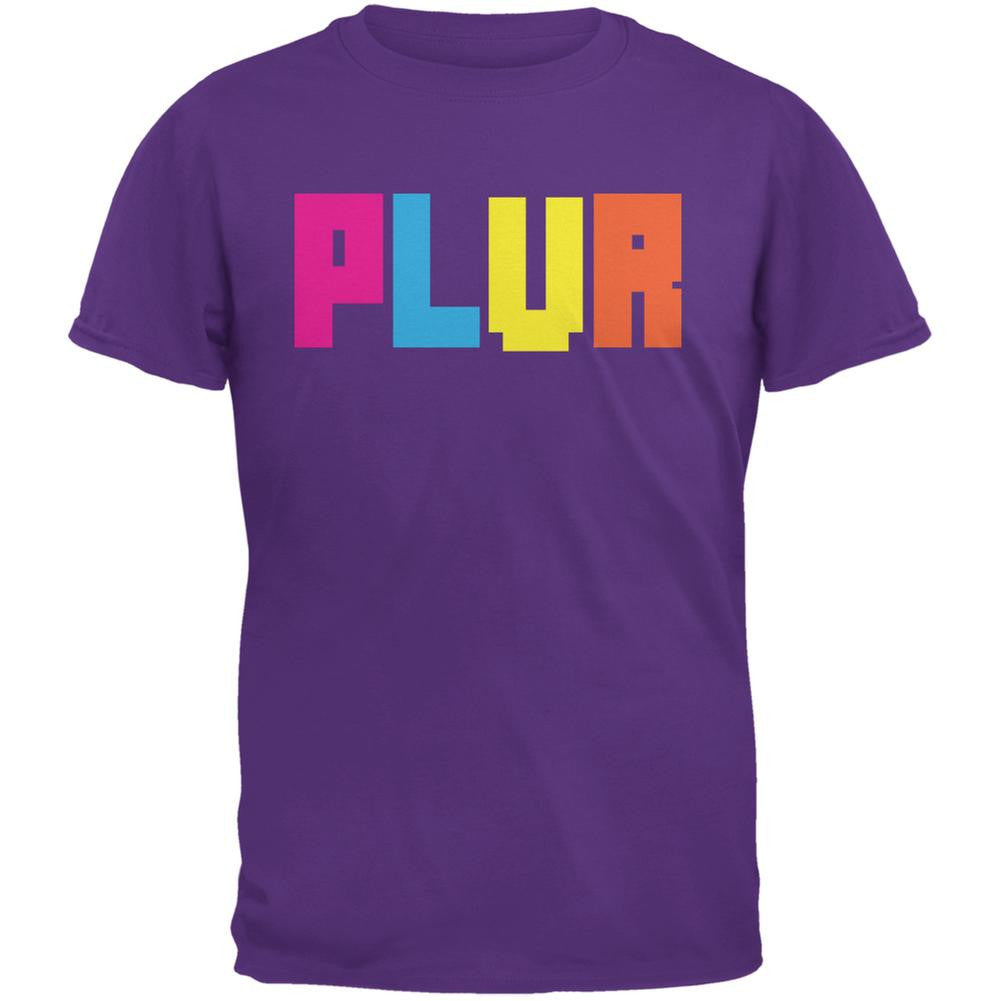Plur Purple Adult T-Shirt Men's T-Shirts Old Glory 2XL Purple