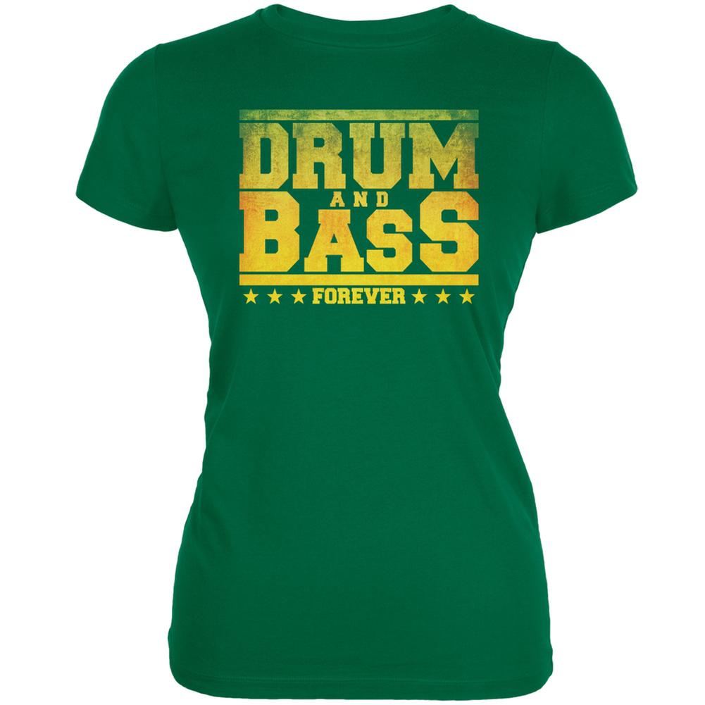 Drum And Bass Forever Kelly Green Juniors Soft T-Shirt Juniors T-Shirts Old Glory 2XL Green
