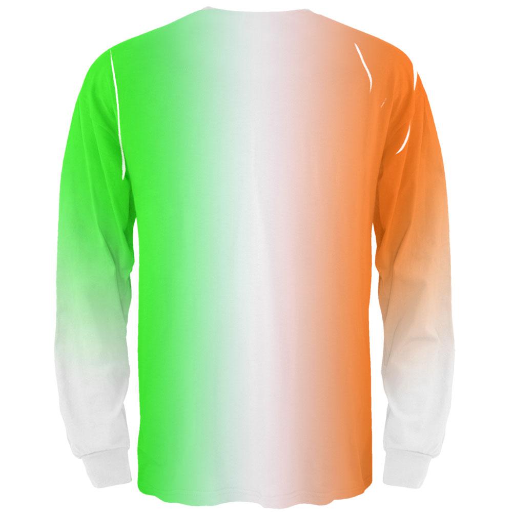 St Patricks Day Irish Fade All Over Adult Long Sleeve T-Shirt Men's Long Sleeves Old Glory