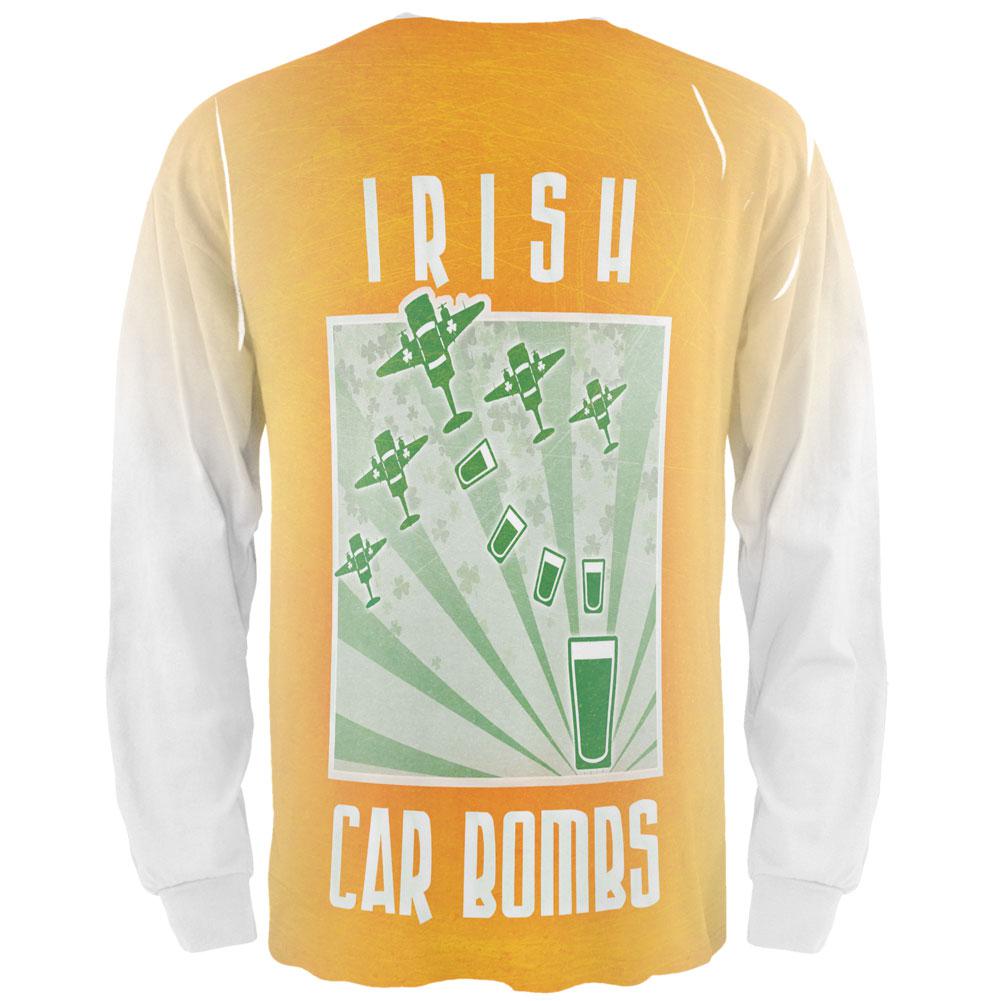 St Patricks Irish Car Bombs All Over Adult Long Sleeve T-Shirt Men's Long Sleeves Old Glory