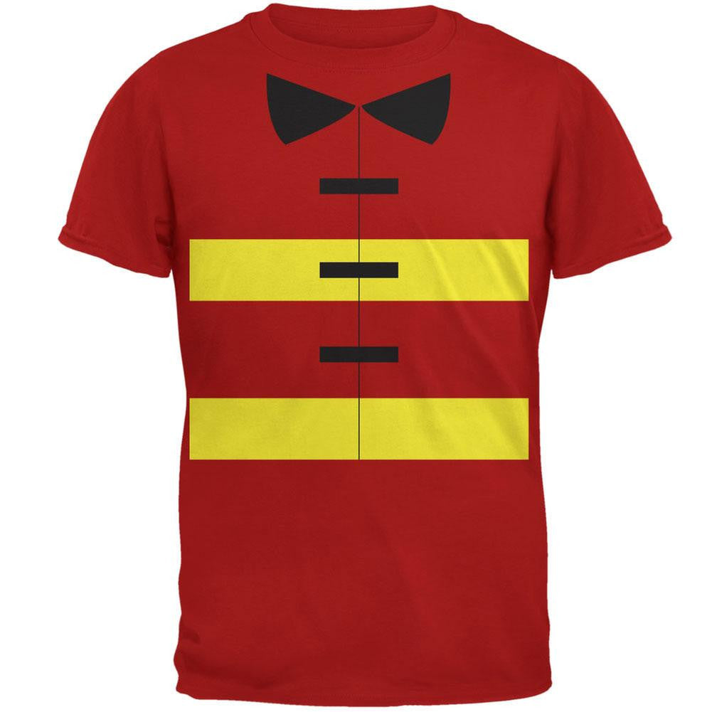 Halloween Fireman Costume Red Adult T-Shirt Men's T-Shirts Old Glory 2XL Red