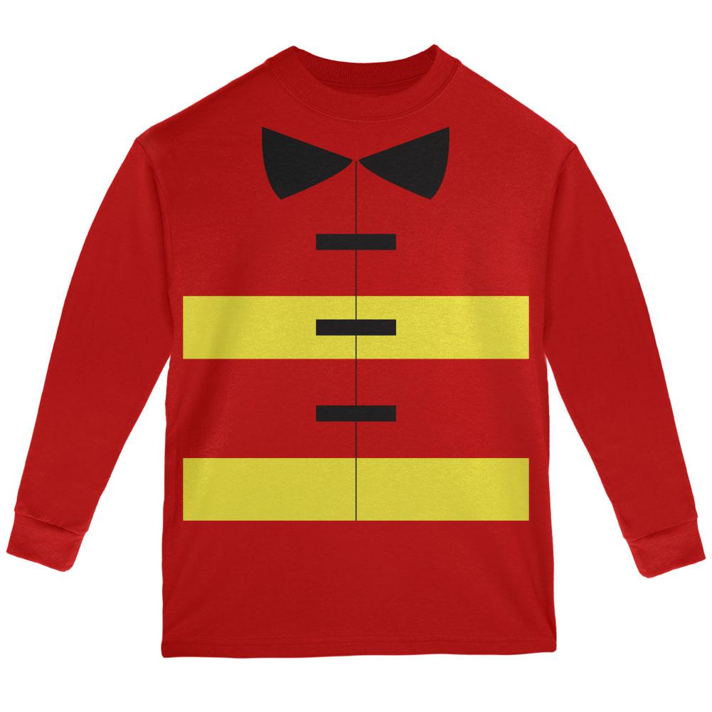 Halloween Fireman Costume Red Youth Long Sleeve T-Shirt Youth Long Sleeves Old Glory LG Red