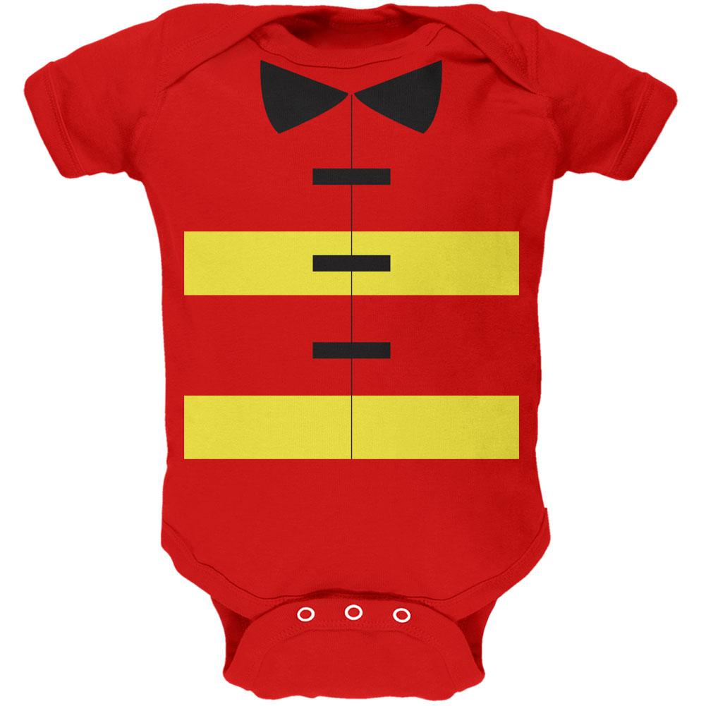 Halloween Fireman Costume Red Soft Baby One Piece Baby One Piece Old Glory 0-3M Red