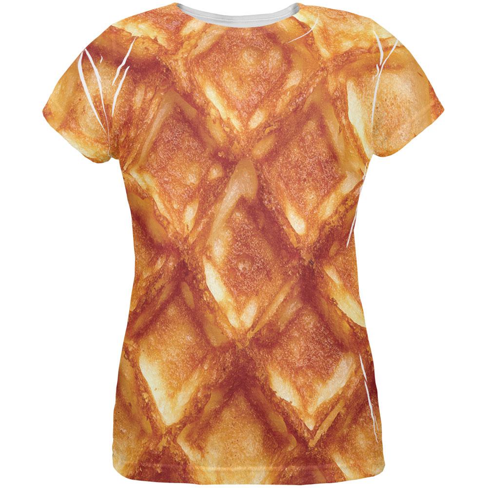 Waffle All Over Womens T-Shirt Women's T-Shirts Old Glory 2XL Multi