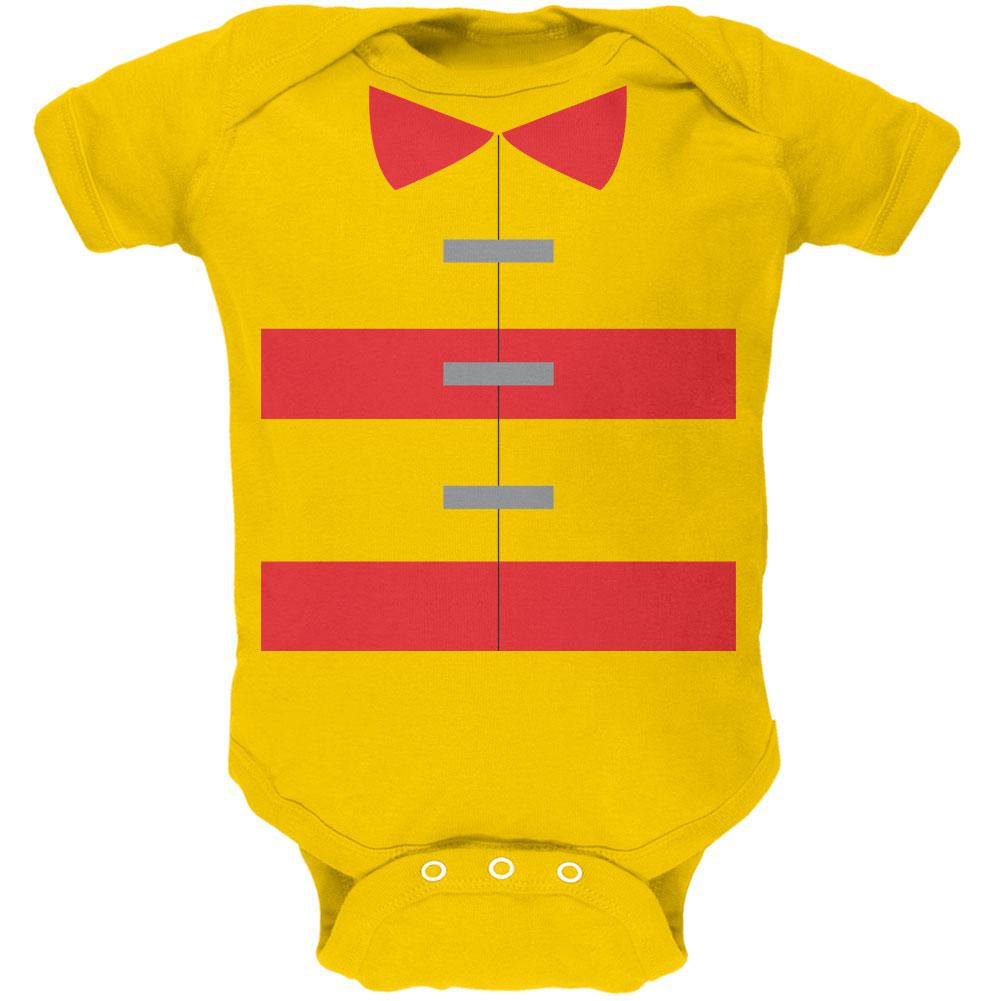 Halloween Fireman Costume Yellow Soft Baby One Piece Baby One Piece Old Glory 0-3M Yellow