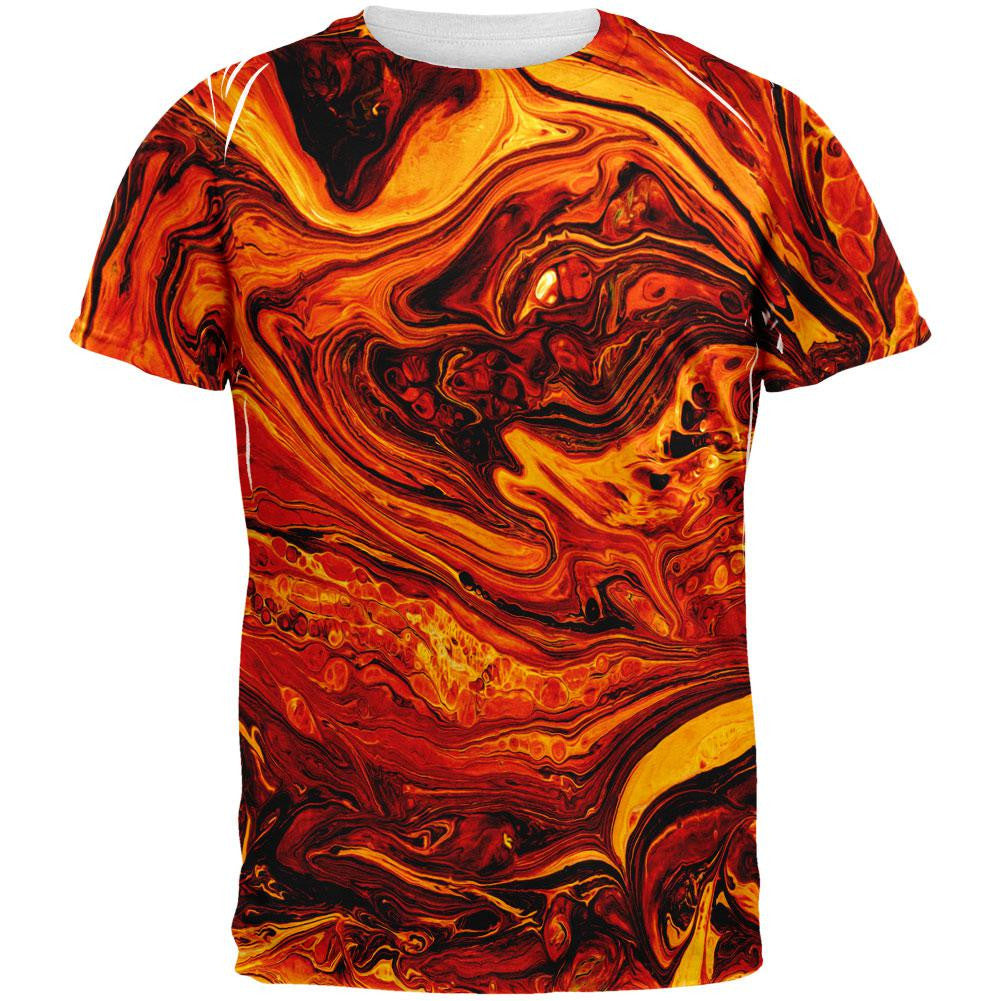 Hot Lava All Over Adult T-Shirt Men's T-Shirts Old Glory 2XL Multi
